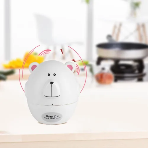 Miniatura 6 de Temporizador mecánico de cocina con formas de animales lindos mecánicos, suministros de cocina de 55 minutos, temporizador de dibujos animados
