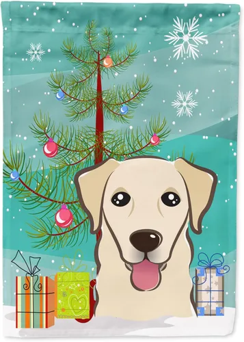Miniatura 101 de Caroline's Treasures BB1622CHF - Bandera de casa Shih Tzu con árbol de Navidad y gris plateado para porche, grande, para colgar en la pared