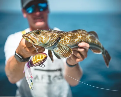 Miniatura 6 de Nomad Design Señuelo de pesca vibratorio patentado original de Squidtrex – Señuelo de plástico suave TPE con aroma añadido para agua salada con Cali