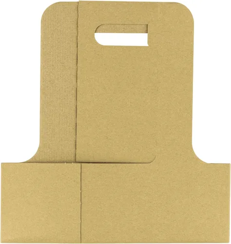 Miniatura 4 de Karat Transportador de bebidas de cartón con asa [250 quilates] – Resistente portador de café de 2 tazas para bebidas calientes/frías, se adapta a