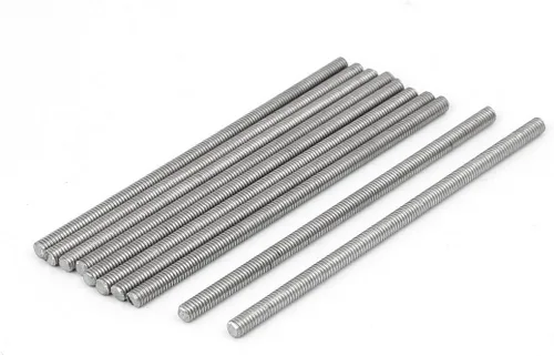Miniatura 32 de uxcell M3 x 2.362 in 0.020 in Pitch 304 Varillas totalmente roscadas de acero inoxidable barra 10 piezas
