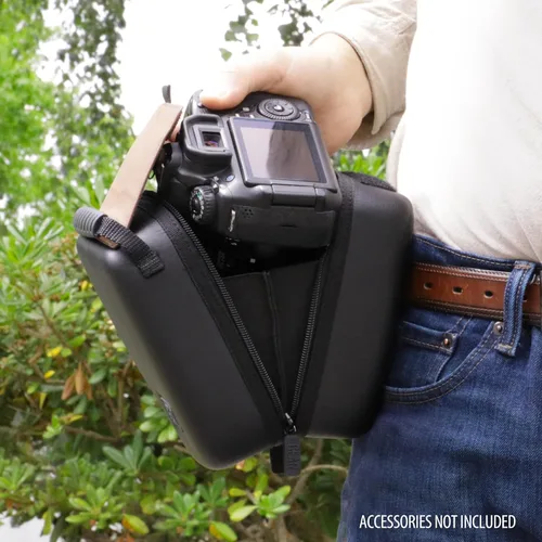 Miniatura 4 de Bolsa USA Gear de Cáscara Dura para Cámaras DSLR y Sin Espejo, Compatible con Canon, Nikon, Sony y Fujifilm - Se Ajusta a EOS R100, Rebel T7