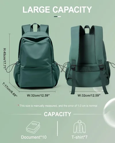 Miniatura 2 de Mochila para mujeres, hombres, escuela, estética, ligera, para la universidad, para niños y niñas, bolsa de libros, mochila casual para computadora