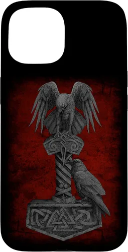 Miniatura 5 de Funda Huginn y Muninn de Mjolnir Odín de Thor para iPhone 14 Mitología nórdica vikinga