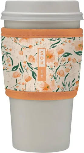 Miniatura 207 de Sok It HotSok Coffee & Tea - Funda de neopreno con aislamiento reutilizable (floral abstracto)