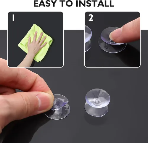 Miniatura 6 de Alipis 10 piezas de plástico transparente parachoques parachoques resistentes ventosas para vidrio transparente PVC plástico ventosas de dos caras