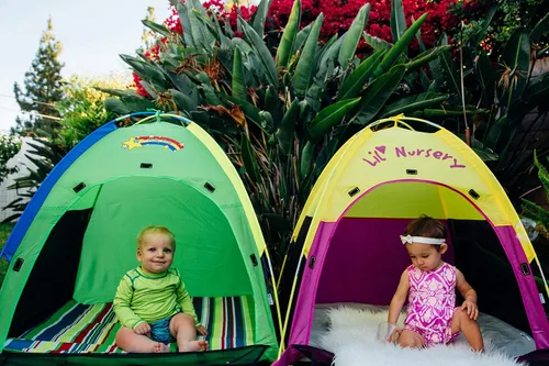 Miniatura 4 de Pacific Play Tents Lil Nursery Tienda., Púrpura/Amarillo