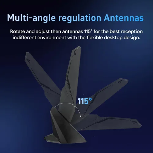 Miniatura 5 de Antena SMA WiFi 6e 2T2R 2.4G/5G de doble banda para GIGABYTE AORUS Z390 Z270 Z370 Z490 Z590 Z690 X470 X570 X570S X570I H470I H610 B466 45B 0 B550
