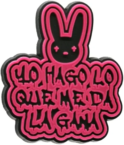 Miniatura 9 de 32 dijes de cocodrilo de conejo malo para niñas y niños, accesorios de zapatos de PVC para mujeres y hombres, zapatos de pulsera, decoraciones