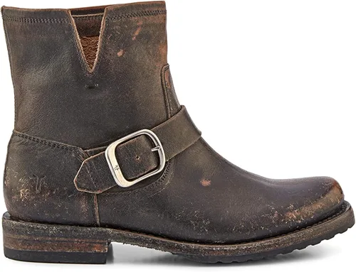 Miniatura 2 de Frye Veronica Botines para mujer hechos de cuero cepillado de grano completo con herrajes de metal antiguo e impermeables, construcción de ribete