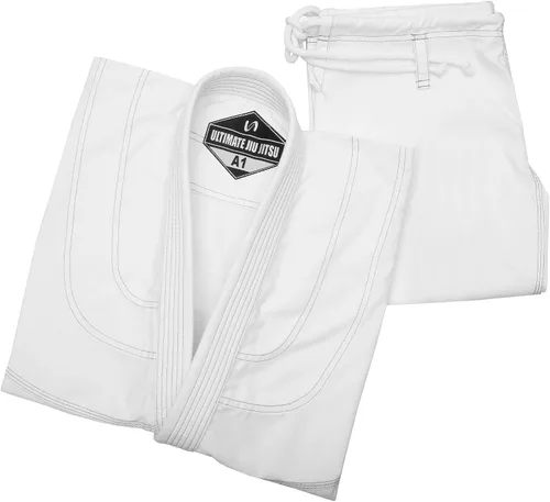 Miniatura 6 de Summer Edition - Kimono ultraligero BJJ Gi Uniforme - Peso ligero 100% algodón (cinturón blanco)