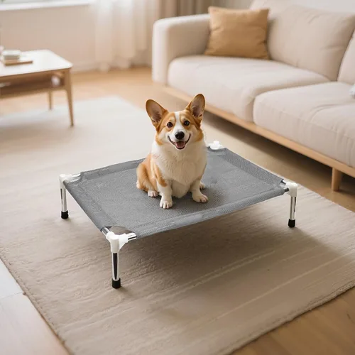 Miniatura 8 de Makerfire Cama elevada para perros, cuna elevada para interiores y exteriores, para perros pequeños, cama desmontable para mascotas con patas