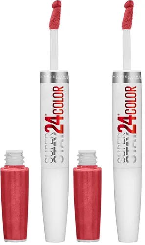 Miniatura 13 de Maybelline Super Stay 24, lápiz labial líquido de maquillaje de 2 pasos, color altamente pigmentado de larga duración con bálsamo hidratante, Merlot