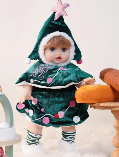 Miniatura 2 de Muñecas de bebé, 18 pulgadas realista Reborn Full Vinyl Baby Doll con pelo rizado, detalles realistas pintados a mano y atuendo acogedor para niñas