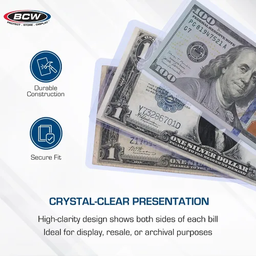 Miniatura 4 de BCW - Contenedor de carga superior para billetes regulares, transparente, para 25 piezas