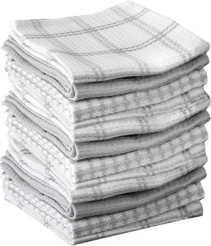 Miniatura 27 de T-Fal Paños de Cocina Premium con Textura de Waffle: Altamente Absorbentes, Súper Suaves y Duraderos - 100% Algodón, 12"x13" Toalla Plana con Brisa