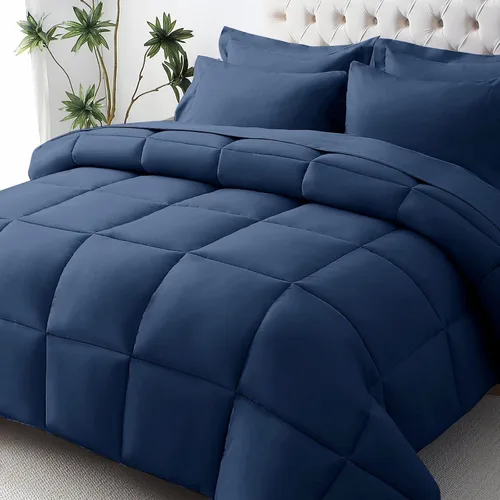 Miniatura 36 de JOLLYVOGUE Juego de edredón individual XL, cama ultrasuave en una bolsa, tamaño individual XL, 5 piezas, juego de ropa de cama certificado Oeko-TEX