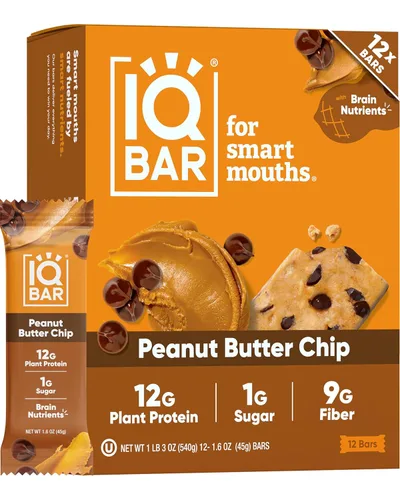 Miniatura 22 de IQBAR - Barras de proteínas para el cerebro y el cuerpo a base de plantas - Banana y nuez - 24 unidades - Keto, veganas, bajas en carbohidratos