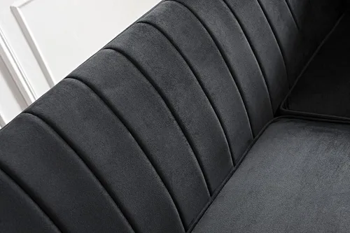 Miniatura 6 de Container Furniture Direct Sofá moderno de terciopelo de lujo para sala de estar con espuma de alta densidad, tapicería de tela suave, cojines