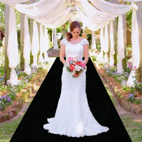 Miniatura 9 de MODFUNS Alfombra de pasillo azul marino para boda, 5 x 15 pies, tela de terciopelo, para pasillo, playa, pasillo, pasillo, playa, pasarela, alfombra