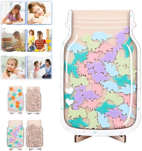 Miniatura 8 de Tarro de recompensa personalizado, tarro de recompensa magnético con estrellas para el aula, herramientas de gestión del comportamiento en el aula
