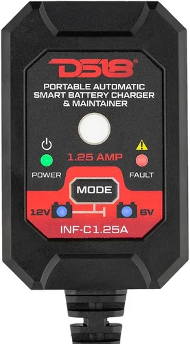 Miniatura 8 de DS18 INF-C1.25A 1.25A Cargador de batería inteligente de coche, cargador automotriz de 6 V y 12 V, mantenedor de batería portátil, cargador