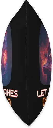 Miniatura 2 de Halloween Gaming Arcade Retro 80s Let The Games Begin Throw Pillow