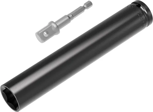 Miniatura 16 de Juego de Accesorios para Llave de Impacto de 1/2 Pulgada, 19mm (3/4 Pulgada) de Profundidad, 6 Puntos, 6 Pulgadas de Largo y Adaptador de Eje