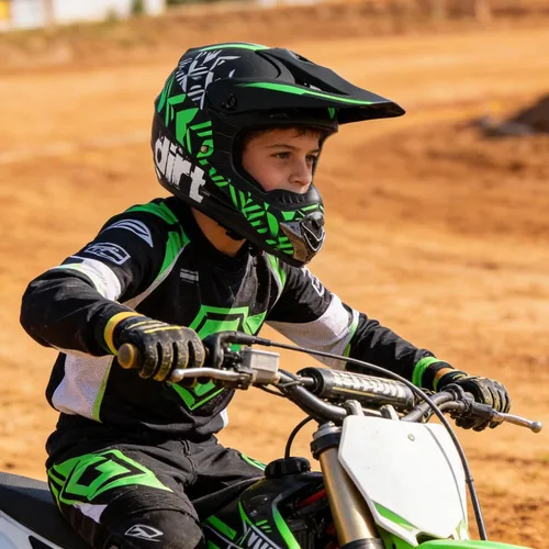 Miniatura 2 de Cascos de Dirt Bike para Jóvenes de Moda para Niños, Motocross, Motocicleta, BMX, ATV, Todoterreno, Cuatro Ruedas, Cascos Integrales para Bicicleta