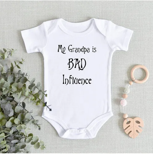 Miniatura 5 de My el abuelo Bad Influence" Custom Boutique Body de Onesie. Es
