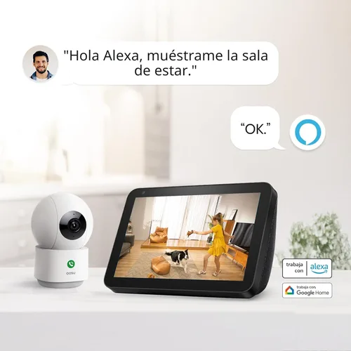 Miniatura 8 de aosu Cámara de seguridad 2K para interiores, monitor de bebé, cámara para mascotas de 360 grados para seguridad en el hogar con enrutador Wi-Fi