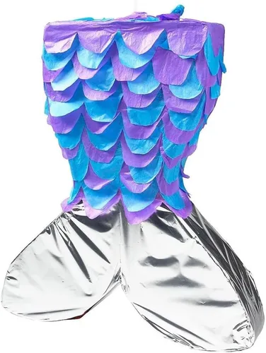 Piñata de cola de sirena brillante para fiesta mágica de sirena