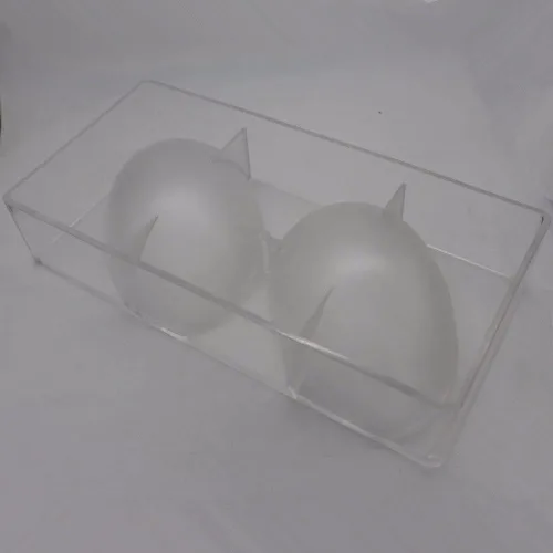 Miniatura 8 de Molde de policarbonato para huevos de Pascua, forma de huevo de avestruz, molde de caramelo, 5.5 in de largo