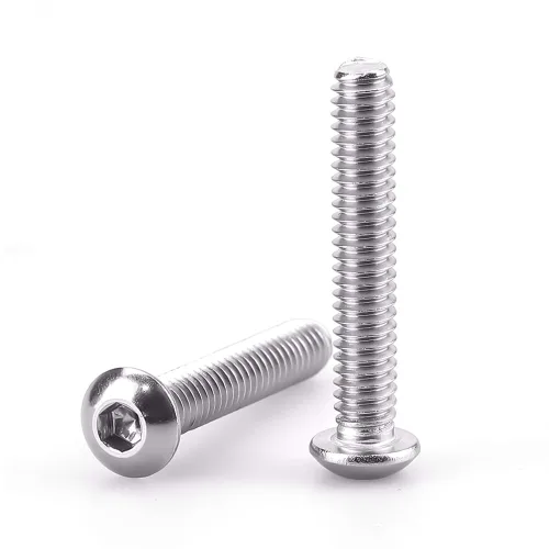 Miniatura 14 de Tornillos de cabeza de enchufe de 3/8-16 x 1 botón, acero inoxidable 304 18-8, rosca completa, rosca gruesa UNC, accionamiento hexagonal Allen, 5