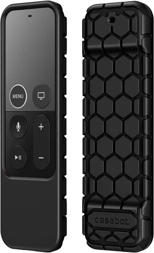 Fintie - Funda protectora de silicona para control remoto de Siri Apple TV 4K de 5ª y 4ª generación, antideslizante, diseño de panal, ligero y