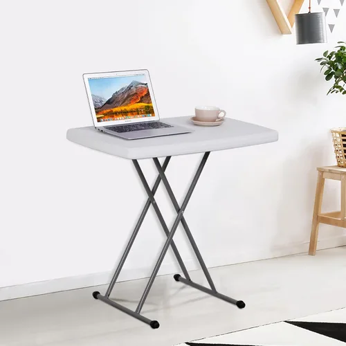 Miniatura 2 de F2C Mesa plegable de 30 pulgadas, mesa personal multifuncional, altura portátil y ajustable para bandejas de TV, laptop, costura, ideal