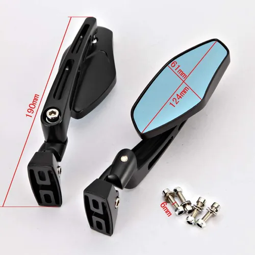Miniatura 2 de INNOGLOW Espejos de la motocicleta, Negro Racing Retrovisor Espejos CNC de Aluminio Antideslumbrante Espejo Lateral para H-onda CBR 600 F3 F4i