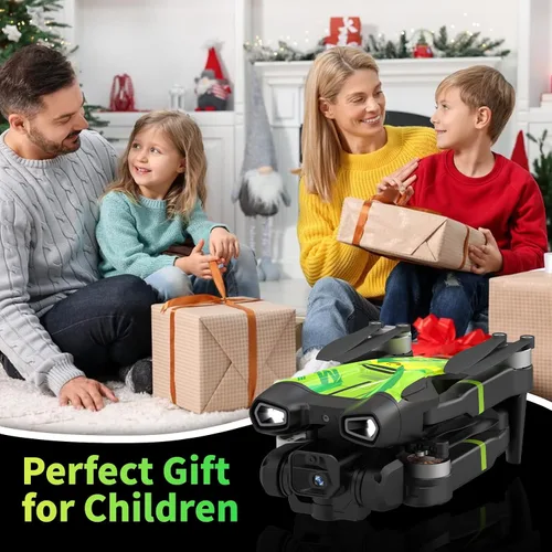 Miniatura 7 de M18 1080P Mini Drone con motor sin escobillas, cuadricóptero plegable RC para adultos con posicionamiento de flujo óptico y modo sin cabeza