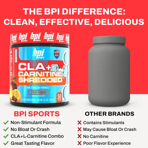 Miniatura 6 de BPI Sports CLA + carnitina triturada - Convierte las células grasas en energía y apoya el músculo magro, aumenta el metabolismo - Suplemento