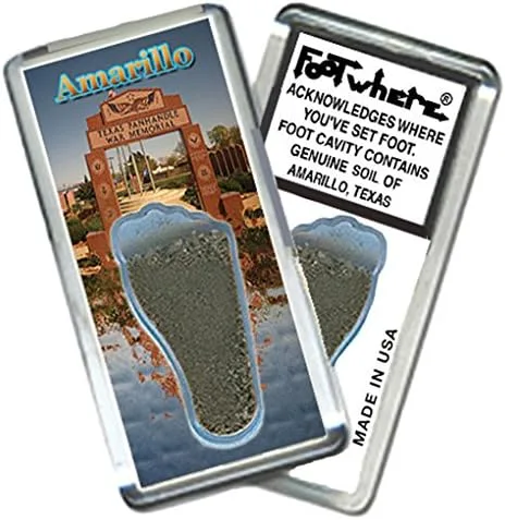 Amarillo "FootWhere" - Imán para nevera de recuerdo. Fabricado en Estados Unidos (AMR206 - War Memorial)