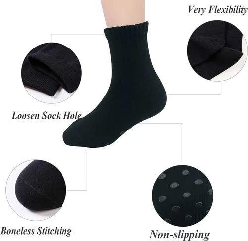 Miniatura 3 de Jamegio 12 pares de calcetines antideslizantes para niños pequeños y niñas