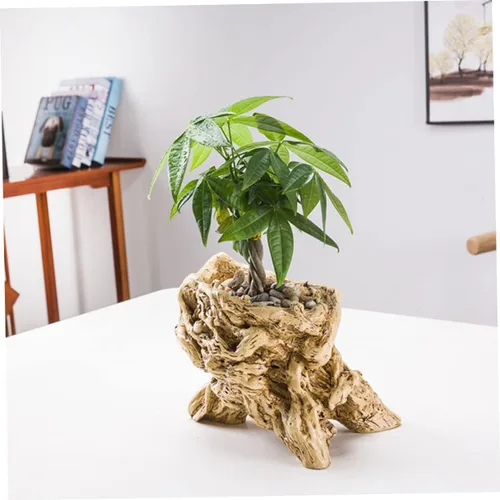 Miniatura 2 de Happyyami Maceta de resina para interior y tronco de árbol
