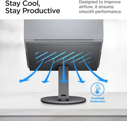 Miniatura 5 de Spigen ArcDock - Soporte para laptop con concentrador 6 en 1 USB-A 3.0, USB-C 3.0, PD 100W, 4K 60Hz HDMI, universal, ajustable, plegable, con base