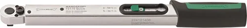 Miniatura 2 de Stahlwille 50204005 Llave dinamométrica tipo clic de 3/8 pulgadas con trinquete, señal de parada doble y lupa integrada para un apriete preciso