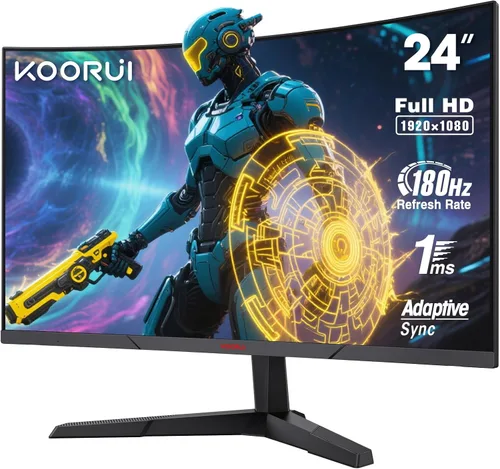 Miniatura 8 de KOORUI Monitor de computadora 22 Pulgadas PC Gaming Full HD 1080P 100Hz Panel VA LCD con altavoces sincronización adaptativa