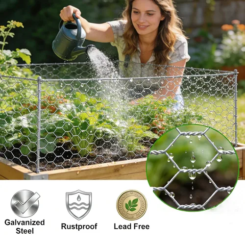 Miniatura 4 de AMAGABELI GARDEN & HOME - Malla metálica de 40 pulgadas x 82 pies, orificios de 1/2 pulgadas, galvanizado después de soldar, malla de alambre, valla