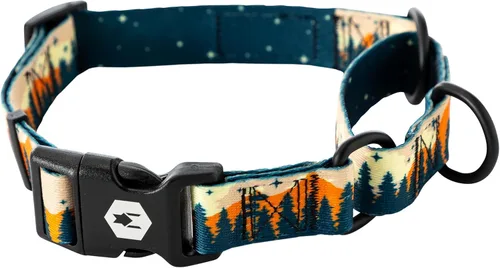 Miniatura 19 de Wolfgang - Collar de perro Martingala resistente con hebilla de nailon de liberación rápida para caminar y entrenar, estampado NewMoon, mediano