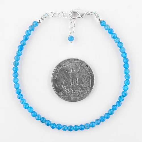 Miniatura 18 de Yanara Stone Bracelets For Women Beads Dainty Gemstones Jewelry for Women Birthstone, Chakra Energy Healing Crystals, Silver Plated Chain 8 inch