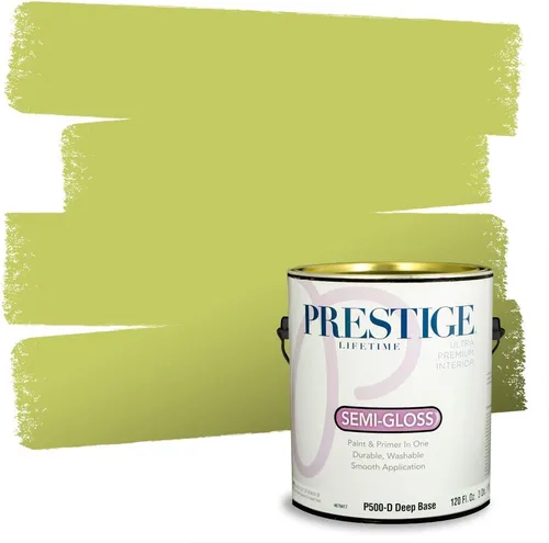 Miniatura 214 de PRESTIGE Pinturas Pintura interior e imprimación en uno, 1 galón, cáscara de huevo, aventura