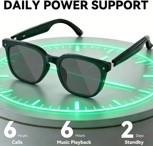 Miniatura 8 de Lentes inteligentes AI 2026, gafas Bluetooth para hombres y mujeres, música y llamadas de oído abierto, control táctil, asistente de voz, traducción